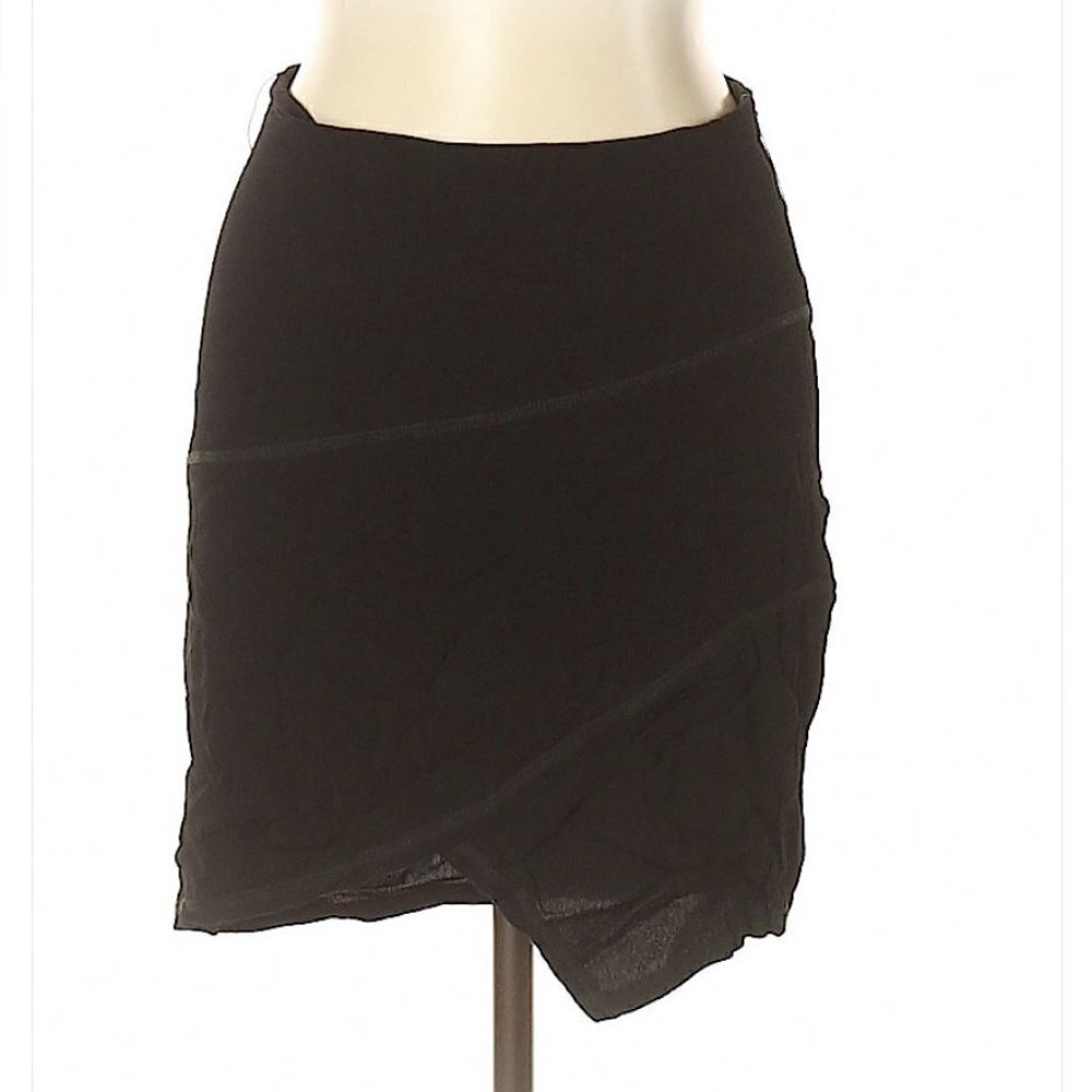 Sandro Paris Asymmetry Black Tulip Mini Skirt Size 3 - Picture 2 of 8